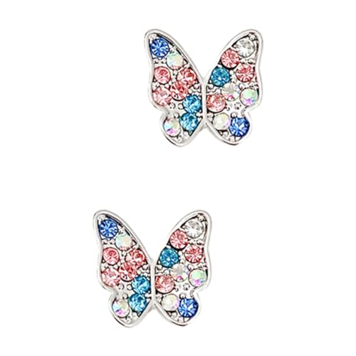 NOLITOY Rhinestone Schmetterling Ohrringe Silberfarbene Filigrane Damen Ohrstecker mit Funkelnden Schmucksteinen und Modisch für Alltag Party Hochzeit und Besondere Anlässe NOLITOY Rhinestone Schmetterling Ohrringe Silberfarbene Filigrane Damen Ohrstecker mit Funkelnden Schmucksteinen und Modisch für Alltag Party Hochzeit und Besondere Anlässe von NOLITOY