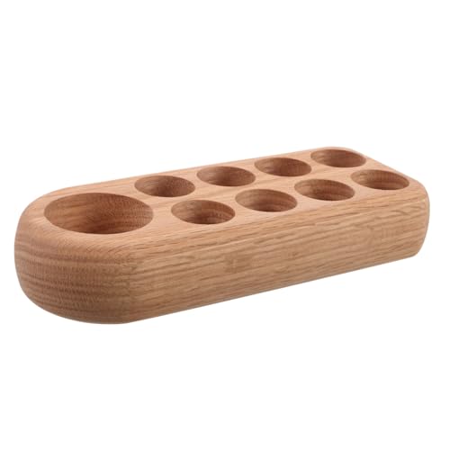 NOLITOY Robuster Holz Aufbewahrungsorganisator für Ätherische Öle Slots Stabiler Display Ständer für Kosmetik Parfüm Nagellack Flaschen Schlafzimmer Badezimmer Organizer von NOLITOY