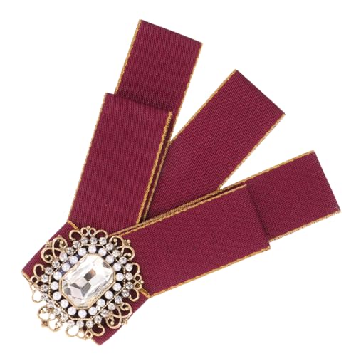 NOLITOY Rote Brosche Bowknot und Strasssteinen Modische für Damen Dekorative Schleifen anstecknadel Vielseitig für Blusen Kleider Jacken Geeignet von NOLITOY