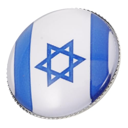 NOLITOY Runde Flagge Brosche Crystal Anstecker Kreativer Metall Pin für Männer Damen Jacken Hüte Rucksäcke Vielseitiges Accessoire mit Flaggenmotiv von NOLITOY