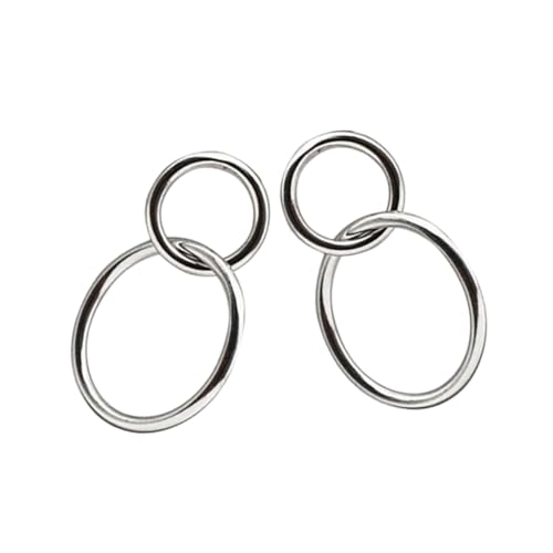 NOLITOY Runde Sterling Silber Ohrstecker Damen Leicht Ohrhänger Kreatives Design Modisch Alltagsschmuck für Freundin Frau Mutter von NOLITOY