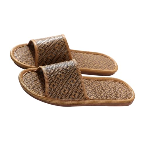 NOLITOY Rutschfeste Hausschuhe für Zuhause Verschleißfestes Tpr und Rattan Material Geräuscharm Komfortable Pantoffeln für Hotel Spa Reise Sicherer Halt Paargröße Geeignet für von NOLITOY