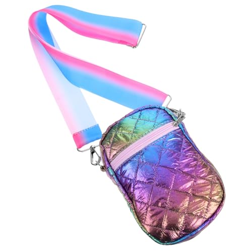 NOLITOY Schicke Kleine Umhängetasche Damen Crossbody Purse Polyester Schultertasche Tragbare Handy Tasche Bunte Dekorative Kleine Handtasche für Mädchen und Frauen von NOLITOY