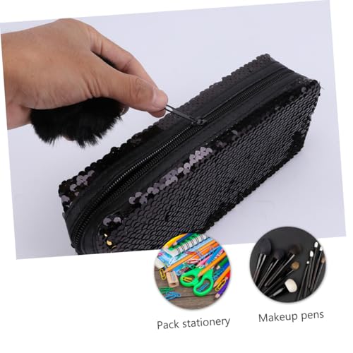 NOLITOY Schicke Meerjungfrau Pailletten Federmappe Multifunktional Langlebig Geräumig für Damen und Kosmetische Stiftetasche Praktisches Schreibwaren Organizer von NOLITOY