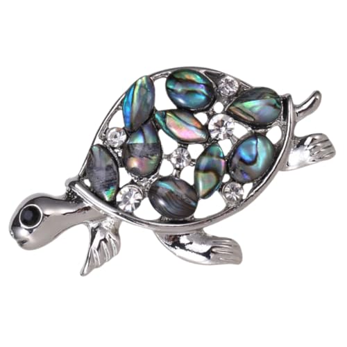 NOLITOY Schildkröten Brosche Silber Damen Anstecknadel für Kleidung Rucksack Hut Dekoration Langlebig Modisch Vielseitig Einsetzbar für Alltag und von NOLITOY