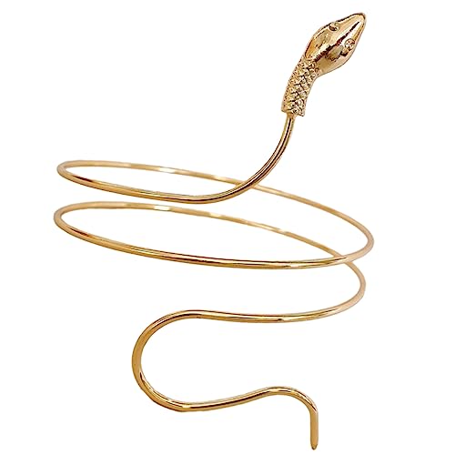 NOLITOY Schlangenarmmanschette Oberarmarmband Für Damen Zartes Armreif Schmuck Offenes Design Goldfarben Elegantes Modeschmuck Für Hochzeiten Geburtstage Und Partys von NOLITOY