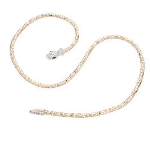 NOLITOY Schlangen Kropfband Halskette Verstellbar aus Glänzendem Legierungsmetall mit Eleganten Strasssteinen Magnetischem Verschluss und Stylischem Retro Design für Halloween und von NOLITOY