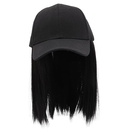 NOLITOY Damen Perücke Hut Mit Integriertem Kurzer Gerader Haaren Stylische Baseballmütze Für Frauen Bequem Und Modisch Für Alltagslooks Und Kostüme von NOLITOY