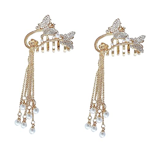 NOLITOY 2stücke -tassel Haarklammer Clips Für Damen Schmetterlings-haarspangen Für Hochsteckfrisuren Langlebig Und Praktisch Für NOLITOY 2stücke -tassel Haarklammer Clips Für Damen Schmetterlings-haarspangen Für Hochsteckfrisuren Langlebig Und Praktisch Für von NOLITOY
