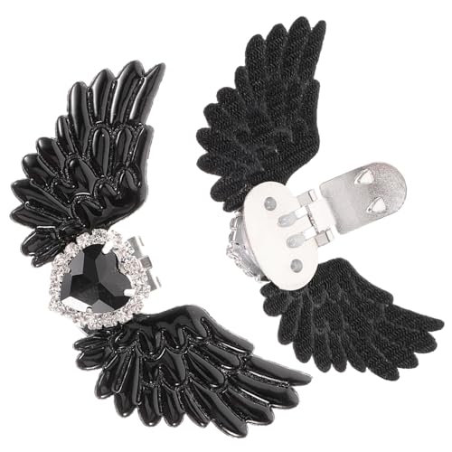 NOLITOY Schuhclips Damen Strass Schuhschmuck Herz Flügel Verzierung Gothic Stil Leicht und Langlebig für Party Hochzeit Alltag von NOLITOY