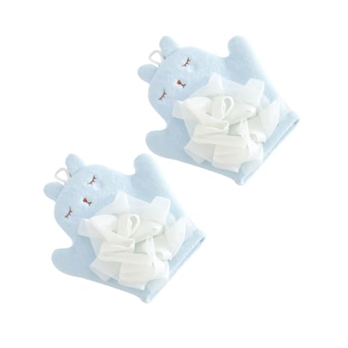 NOLITOY 2stücke Badehandschuhe Aus Schwamm Doppelseitige Peeling-handschuhe Für Junge Mädchen Sanfter Körperreiniger Für Badespaß Und Hautpflege von NOLITOY