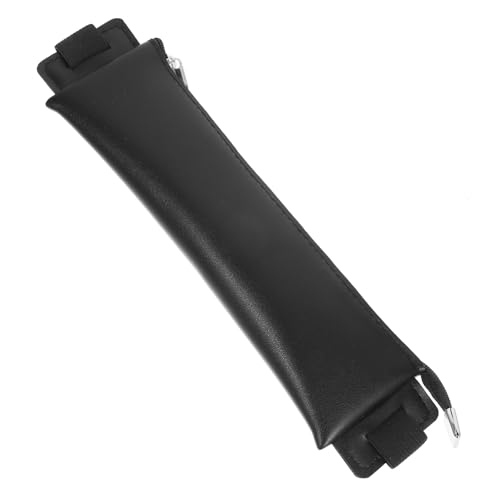 NOLITOY Schwarze Stifttasche mit Elastischem Band und Reißverschluss PU Material Kratzfestes Federmäppchen für Notizbücher Schützend Tragbar Vielseitige Schreibgeräteaufbewahrung NOLITOY Schwarze Stifttasche mit Elastischem Band und Reißverschluss PU Material Kratzfestes Federmäppchen für Notizbücher Schützend Tragbar Vielseitige Schreibgeräteaufbewahrung von NOLITOY