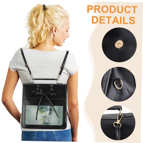 NOLITOY Schwarze Umhängetasche Damen mit Pin Display Leichte Crossbody Schultertasche Vielseitige Ita Bag für Alltag und Reisen Modische Handtasche mit Großem Fassungsvermögen von NOLITOY