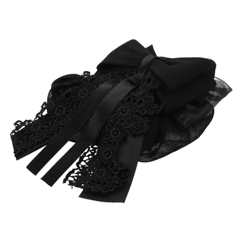 NOLITOY Schwarzer Haarnetz-bowknot Clip Elastischer Netz-haarschmuck für Dutt Professionelle Frisurhilfe für Damen Schnelles Styling im Büro und Beruf Vielseitiges Haarnetz mit von NOLITOY