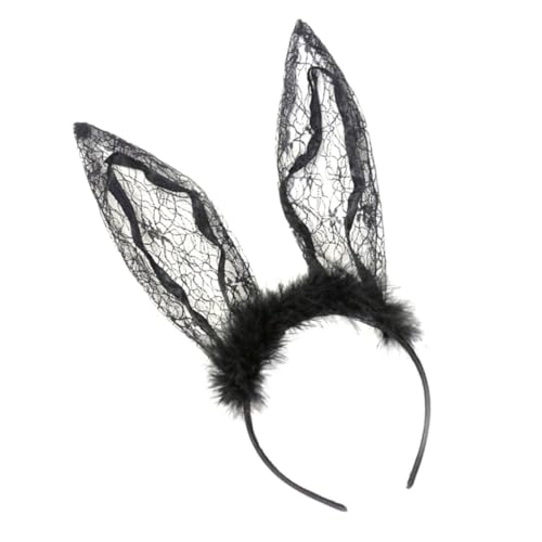 NOLITOY 1stück Lace Hasenohren Haarreif Elegantes Damen Haarband Für Kostüme Cosplay Und Partys Charmantes Accessoire Für Halloween Ostern Geburtstagsfeiern Und Fotoshootings von NOLITOY