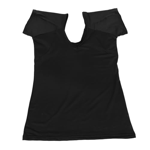 NOLITOY Schweißpads Für Damen Kurzarm T-shirt Achselschweißpads Waschbar Atmungsaktiv Unterhemd Yoga Joggen von NOLITOY
