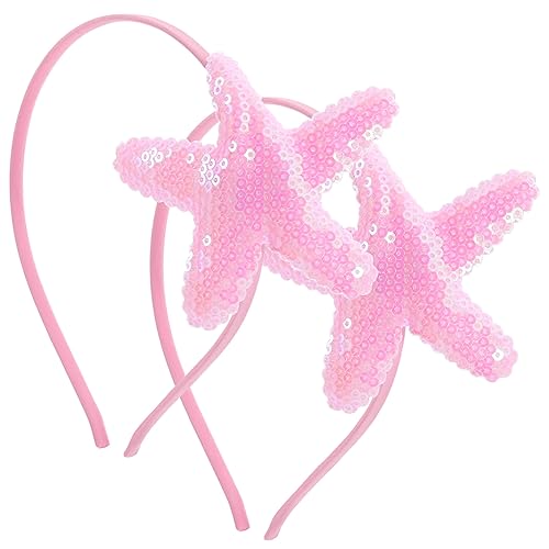 NOLITOY 2stücke Haarband Für Junge Mädchen Seestern Pailletten Stirnband Junge Mädchen Glitzer Haaraccessoire Party Strand Geburtstag Schöne Dekoration Haarschmuck von NOLITOY