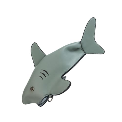 NOLITOY Shark Schultertasche Damen PU Umhängetasche Tiermotiv Verstellbarer Gurt Cartoon Design Kleine Crossbody Bag Alltagsschick von NOLITOY