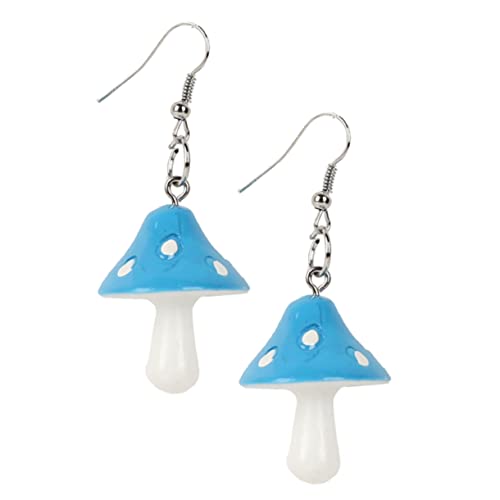 NOLITOY Pilzanhänger Kreative Damen Ohrringe Kunststoff Ohrringe Schicke Ohrhänger Frauen Schmuck Pilzform Ohranhänger von NOLITOY
