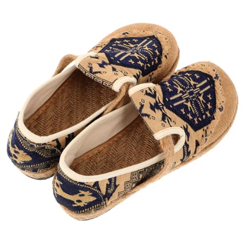 NOLITOY Sommer Damen Schuhe Flach Atmungsaktiv Baumwolle Leinen Bestickte Ethno Flats Bequeme Alltagsschuhe Elegant Hautfreundlich von NOLITOY