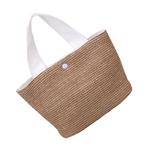 NOLITOY Sommer Strohtasche Damen Geflochtene Strand Handtasche Leichte Tote Bag Elegant Flexibel Für Urlaub Alltag Weiß von NOLITOY