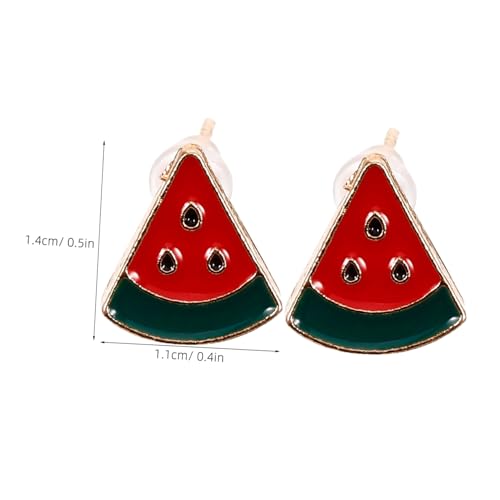 NOLITOY Sommerliche Frucht Ohrstecker Damen Ohrringe Lebensecht Wassermelonen Design Leicht und Modisch Schmuck für Frauen und Mädchen von NOLITOY