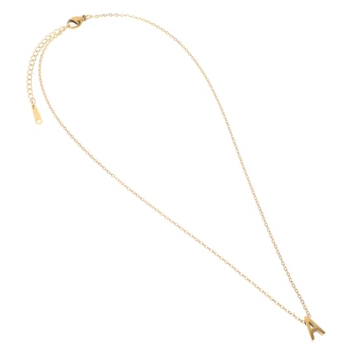 NOLITOY Spiegelglänzende Polierte Halskette mit Buchstabenanhänger A Kreative Damenkette für Alltag Party und Besondere Anlässe Kleines von NOLITOY