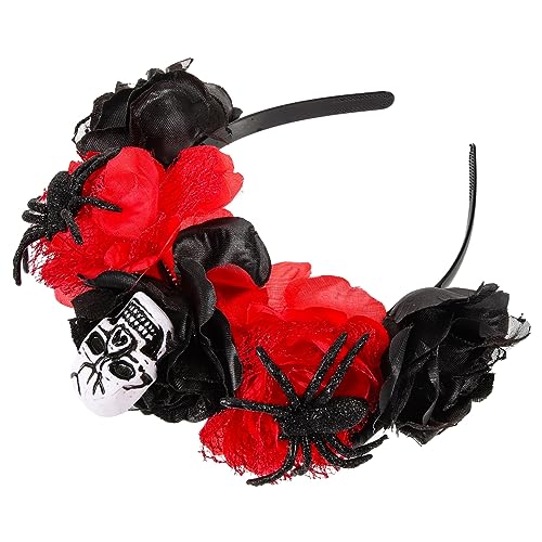 NOLITOY Blumenstirnband Aus Spitze Party-haarspange Simulation Blumenhaarband Hochzeit Rose Kopfschmuck Aus Rosenblüten Halloween-haarreifen Blumendekor Braut Stoff Cosplay Haarnadel von NOLITOY