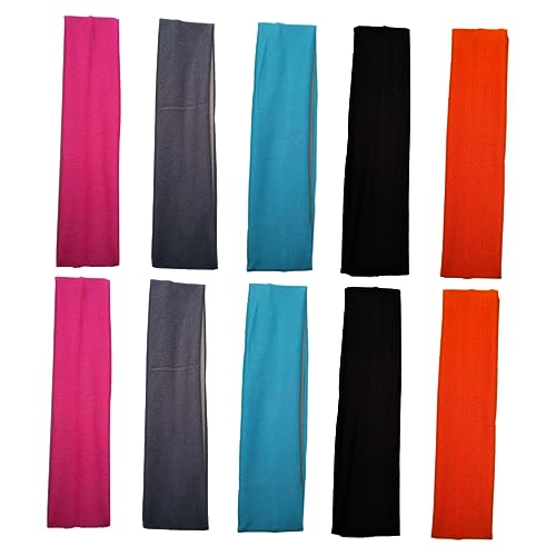 NOLITOY Elegante Yoga-stirnbänder Für Damen 10-teiliges Haarband in Orange Grau NOLITOY Elegante Yoga-stirnbänder Für Damen 10-teiliges Haarband in Orange Grau von NOLITOY