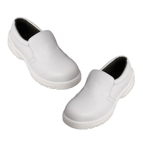 NOLITOY Staub und Antistatische Sicherheitsschuhe Weiß Atmungsaktive Arbeitssneaker mit Niedrigem Absatz Langlebig Durchtrittsicher für Handwerk und BAU Unisex Berufsschuh von NOLITOY