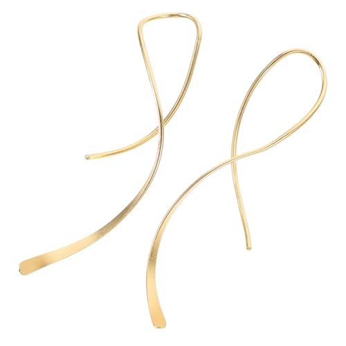 NOLITOY Sterling Silber Geometrische Ohrhänger Damen Unregelmäßige Wellenlinie Ohrringe Twisted Line Design Leicht und Langlebig Für Alltag und Festliche Anlässe von NOLITOY