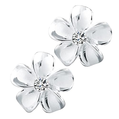NOLITOY Sterling Silber Ohrstecker Damen Blütenohrringe mit Zirkonia Filigrane Blumenohrringe Schmuck für Teens Ohrstecker Geschenkidee von NOLITOY