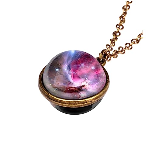 NOLITOY Sternenhimmel Halskette Retro und Dekorativ für Damen und Herren für Partys Reisen oder Täglichen Gebrauch Nummer Muster von NOLITOY