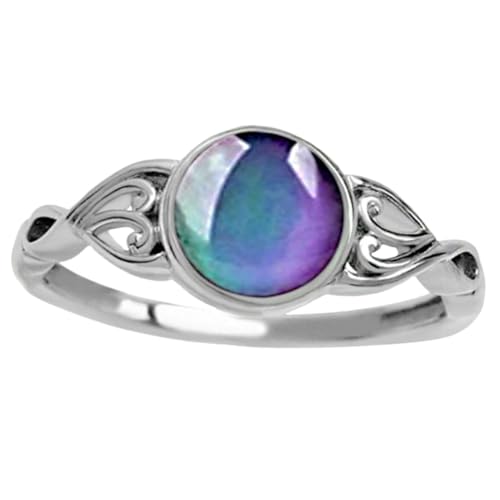 NOLITOY Stimmungsring Farbwechsel Temperaturfühliger Unisex Ring Kreatives Design Komfortabel Modeaccessoire für Damen und Herren Geeignet von NOLITOY