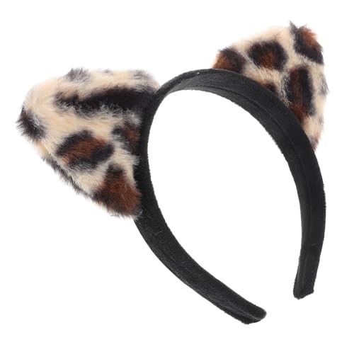 NOLITOY Leoparden Katzenohren Haarreif Weicher Elastischer Haarschmuck Mit Leopardenmuster Für Kostüme Cosplay Und Partys Niedliches Tier-accessoire Für Damen von NOLITOY