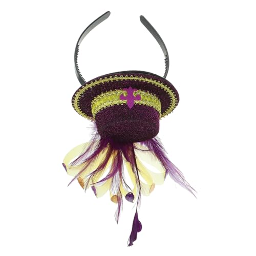 NOLITOY Stirnband -Stirnband Karnevalsstirnbänder für Damen fasching haarschmuck faschings haarschmuck mexikanisches Kostüm Hut Stirnband Karnevalszubehör für Damen Halloween von NOLITOY