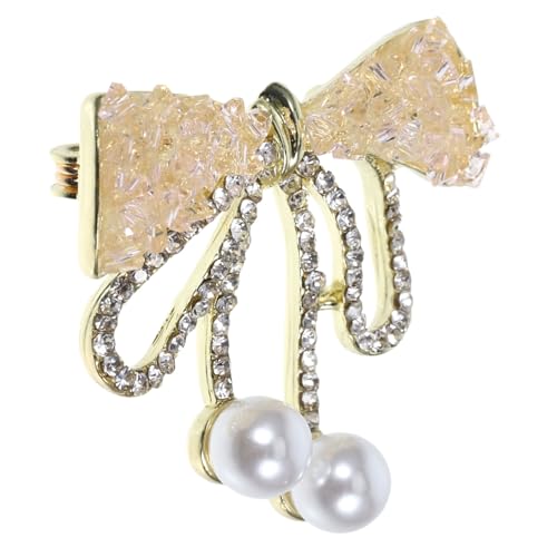 NOLITOY Strass Brosche für Frauen Schleifen design aus Robustem Zinklegierungs Modisches Kleidungs accessoire Vielseitig für Hemden Schals und Kleider Einfach Anzustecken Langlebig und von NOLITOY