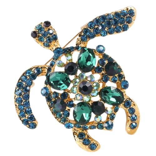 NOLITOY Strass Schildkröten brosche Metall Anstecknadel Tier Pin mit Feiner Verarbeitung für Kleidung Hut Taschen Schals Langlebig und Modisch als Geschenk für Frauen und Besondere von NOLITOY