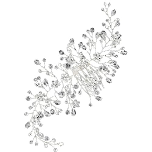 NOLITOY Stück Haarteile Retro-braut Strass-haarschmuck Haarkamm Hochzeit Haarschmuck Für Kristall Haarkamm Braut Haarkämme Für Frauen Dekorativ Hochzeit Haarkamm Stirnband Legierung Fee von NOLITOY