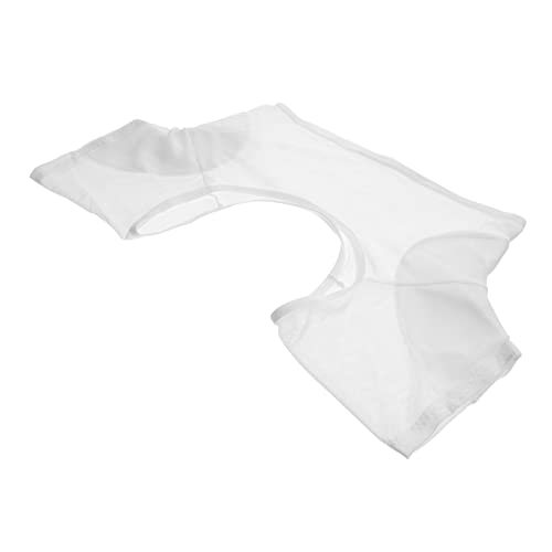 NOLITOY Sweatshirt Achselhöhlen Nachweisen Unterarm-schwitzshirt Achselweste Unterarm Für Frauen Hemd Waschbar Achsel Schwitzen Mesh-weste Weiß Vier-wege-stretch-polyester-spandex von NOLITOY