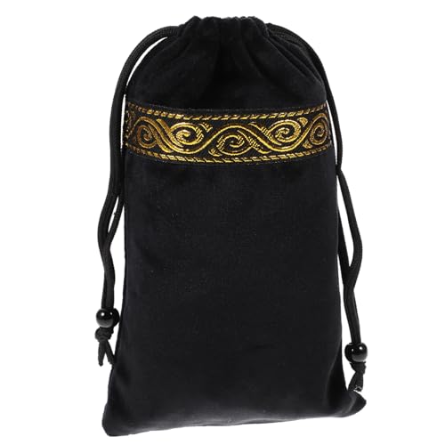 NOLITOY Tarot Karten Aufbewahrungstasche Samt Beutel mit Kordelzug für Tarot Karten und Schmuck Kleine Flexible Reise Tasche Lange Robust und Kompakt für Anfänger und Spielkarten Fans von NOLITOY