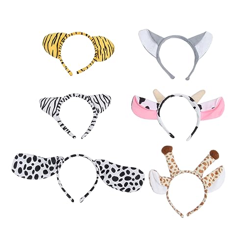 NOLITOY 6stücke Plüsch-haarreifen Dekorative Tierdesign-stirnbänder Leicht Und Formstabil Kopfschmuck von NOLITOY