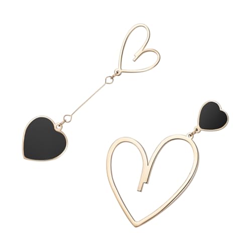 NOLITOY Titanstahl Ohrstecker Damen Herzform Valentinstag Schmuck Party Ohrschmuck Elegant Alltag Festliche Dekoration von NOLITOY