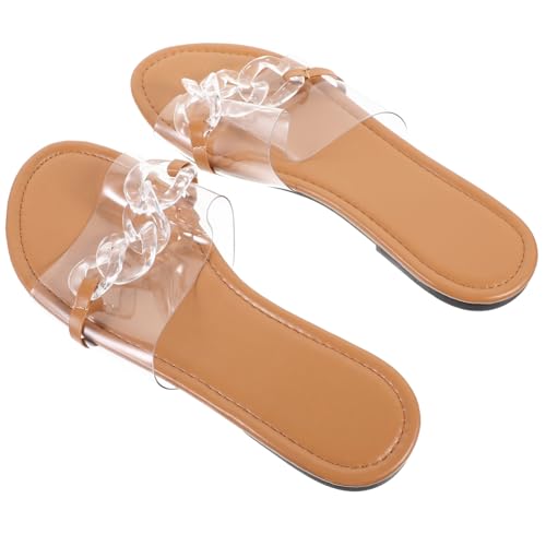 NOLITOY Transparente Damensandalen Flach Sommer Schuhe Modisch Angenehm Leichte Sandalen für Alltag Strandurlaub NOLITOY Transparente Damensandalen Flach Sommer Schuhe Modisch Angenehm Leichte Sandalen für Alltag Strandurlaub von NOLITOY