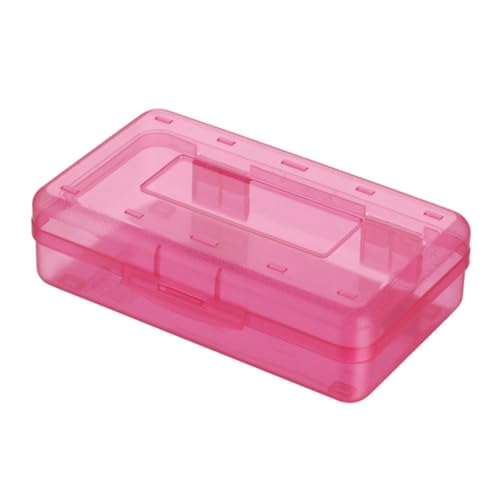 NOLITOY Transparente Kunststoff Federmappe mit Großer Kapazität Leichter Stiftebox Organizer für Robustes Einfaches Mäppchen für Stifte Bleistifte Radierer Schulbedarf von NOLITOY