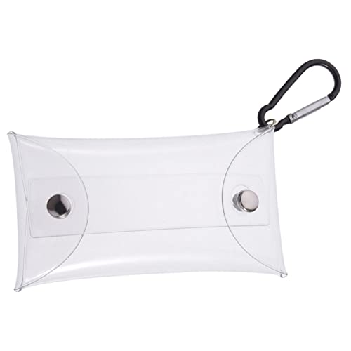 NOLITOY Transparente Münzgeldbörse mit Münzfach Tragbare Aufbewahrungstasche für Lippenstift Schlüssel Ohrhörer Kompakt Leicht zu Reinigen Vielseitig für Reisen Büro Schule und Strand von NOLITOY