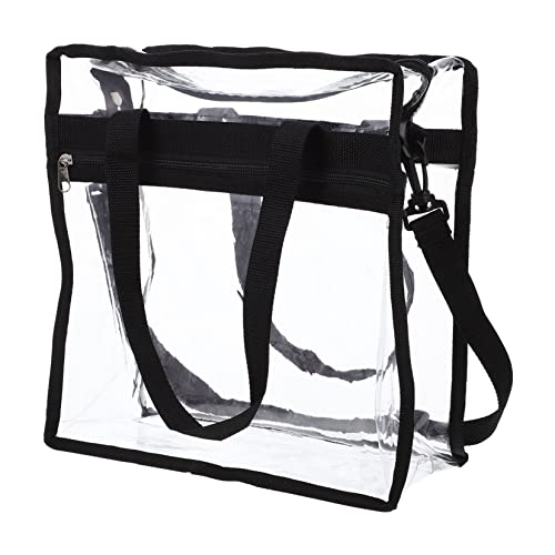 NOLITOY Transparente Schultertasche Damen PVC Leicht Langlebig Multifunktional Modisch Alltag Umhängetasche für Shopping Arbeit von NOLITOY