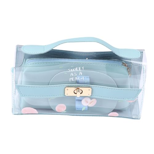 NOLITOY Transparentes Federmäppchen mit Großem Fassungsvermögen Reißverschlussgesicherte Tragbare Stifttasche für Schule und Reisen Vielseitige Aufbewahrung für Schreibwaren Kosmetik und von NOLITOY