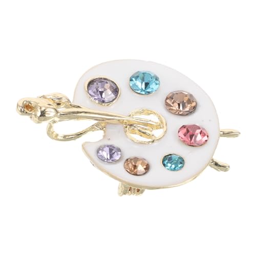 NOLITOY Tropfende Ölgemälde-Plattenbrosche Schmucknadeln Hochzeitsbrosche süße Anstecknadeln Damen Kragennadel Brosche für Männer Umhang Brosche glänzende Broschennadeln Strasssteine von NOLITOY