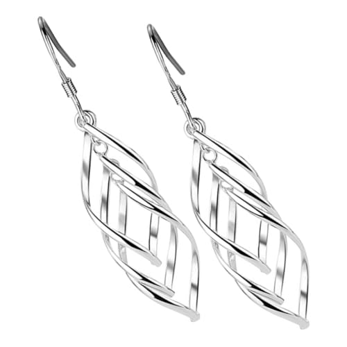 NOLITOY Mode Gedrehte Ohrringe Damen Kupfer Ohrschmuck Ohrhänger Schmuck Lange Dangle Ohranhänger von NOLITOY